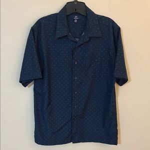 George Blue Casual Button Down Shirt Short Sleeves
